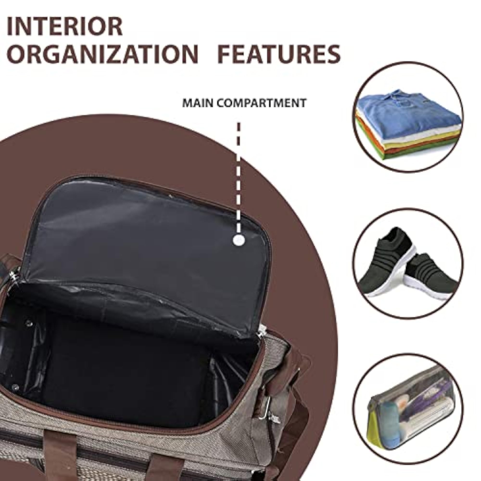 Expandable Waterproof Polyester Travel Duffel Bag