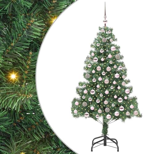 Árbol de Navidad artificial de PVC Gecheer de 210 cm con luces LED para evitar cables enredados 3