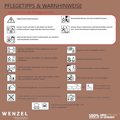 Wenzel Teelichte, Nature Lights, 7Std Brenndauer, 18 Stück