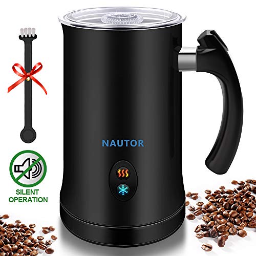 Milk Frother, Nautor Electric Milk Frother with Hot or Cold Functionality, Foam Maker