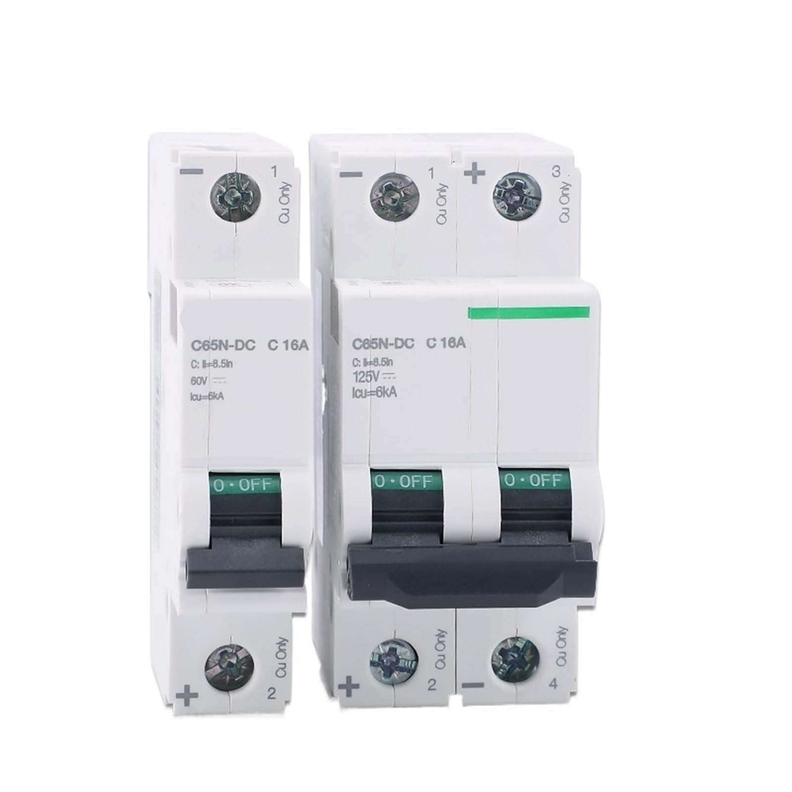 Petit disjoncteur C65N pour la protection de batterie de secours DC 60V