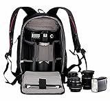 Reichlicher Speicherraum: Unser Kamerarucksack kann 1 DSLR, 3-4 Objektive und Blitzgerät, 11 zoll Tablet PC oder iPad und viele Zubehöre wie Akku, Ladegerät, SD-Karte, Stativ aufnehmen