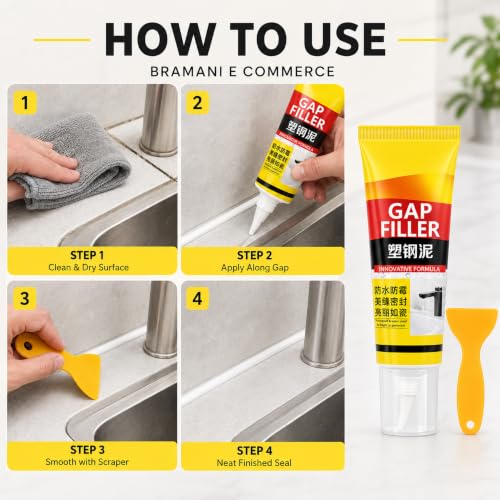 Image of Tiles Gap Filler 150ml| Tile Grout Repair Paste for Floor & Wall | Crack Resistant, Waterproof & Long Lasting | Easy Apply Nozzle Bottle | For Bathroom, Kitchen & Floor Tile Joints (150ml)