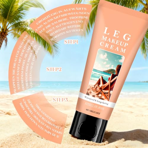 Bein Make Up Wasserfest Lotion,Körper Make Up Wasserfest, Wasserfes t,Tattoo-Abdeckung für Bein,Skin Body Foundation