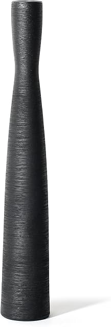 20" Tall Black Ceramic Vase,Floor Vases for Pampas Grass,Minimalist Style Flower for Modern Decor,Tall Skinny Vase for Entryway,Bookshelf,Fireplace,Shelf Decorative(L,50CM)