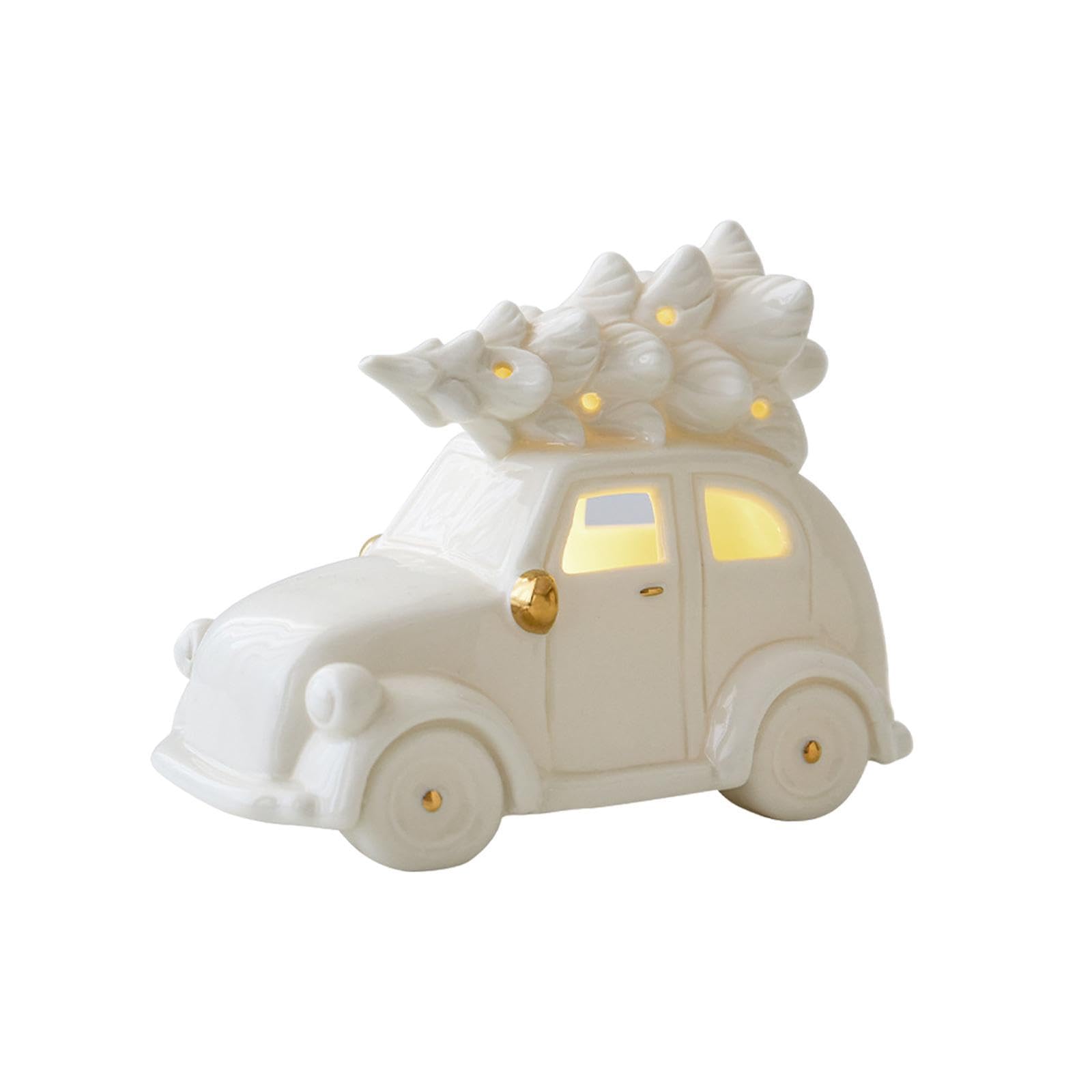 Adorno Navideño de Cerámica para Escritorio, Soporte para Boda, Campana, Auto, Individual