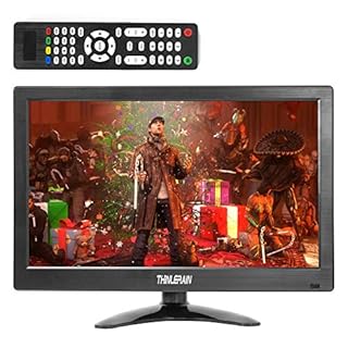 Thinlerain 13.3 inch Small HDMI Monitor 1366x768 LED Display Support HDMI VGA AV BNC USB Intput for PC Laptop Computer Kitchen Monitor, Built-in Speaker