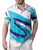 Uther Mens Golf Polo Moisture Wicking Quick-Dry Short Sleeve Shirt with Fashionable Designs for Men, 90's Cup (Men's Small)