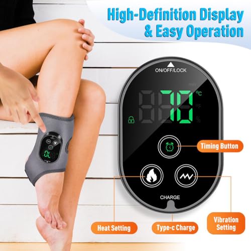 Masajeador de pies portátil inalámbrico con calefacción, 6 niveles de calor y 3 modos de vibración, batería de 3000 mAh, ideal para tobillo y equilibrio miniatura 5