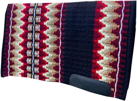 HUMAYL Saddlery Saddle Pad/Blanket for Horses Western Show Horse Saddle Blanket New Zealand Design Handmade Wool Saddle Blanket Top Wool Saddle Pad Regular Size : 34" L x 36" W x 1" inches PAD0303