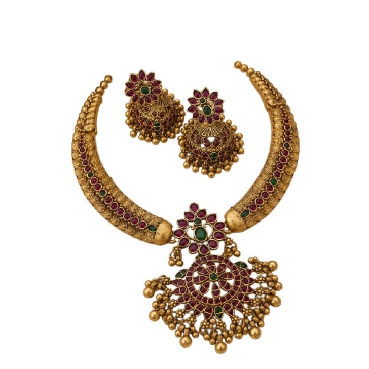 Women's Beautiful Necklace With Matching Earrings Jewelry Set For Wedding, Party And Festive Occasions-image-25