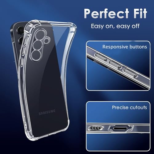 Image of BOXXO Flexible Back Cover for Samsung Galaxy M35 5G | Back Cover Transparent Clear Shockproof Case Four Corner Protection | Slim Protective Mobile Phone Cover for Samsung Galaxy M35 5G