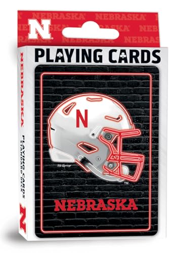 Baraja Oficial Masterpieces NCAA Cornhuskers Neon 54 Cartas miniatura 2