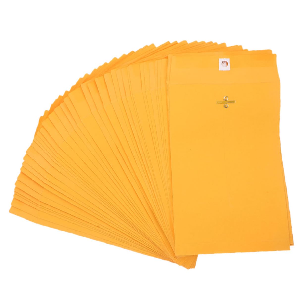 VILLCASE 100pièces Enveloppes à Fermoir Papier Kraft Format Lettre pour Documents et Rangement avec Fermeture à Fermoir et Gommée