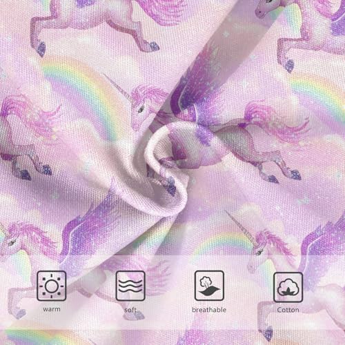 Girls Underwear Soft Cotton Unicorn Rainbow Kids Panties in Sizes 2/3t, 4t, 5t, 6 and 83