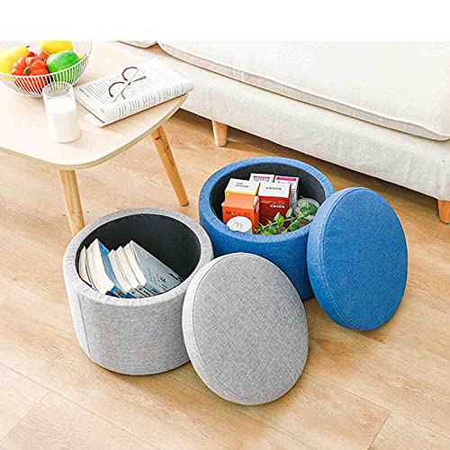 Repose-Pieds de Rangement Rond pour Gagner de l'Espace - 3