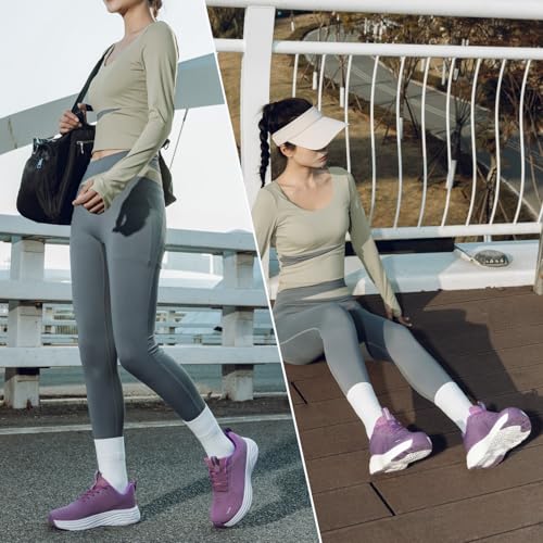 Image of Wide Toe Box Shoes Women Sneakers Extra Wide Width Arch Support Non-Slip Tennis Athletic Ultralight Running Shoes for Women Walking Diabetic Plantar Fasciitis Footwear 6-12