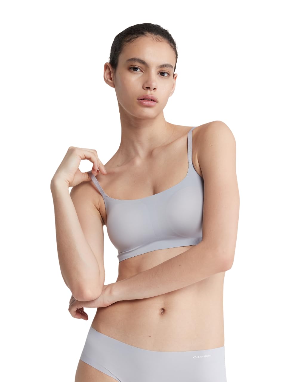 Calvin Klein Women's Invisibles Comfort Seamless Adjustable Skinny Strap Bralette Bra