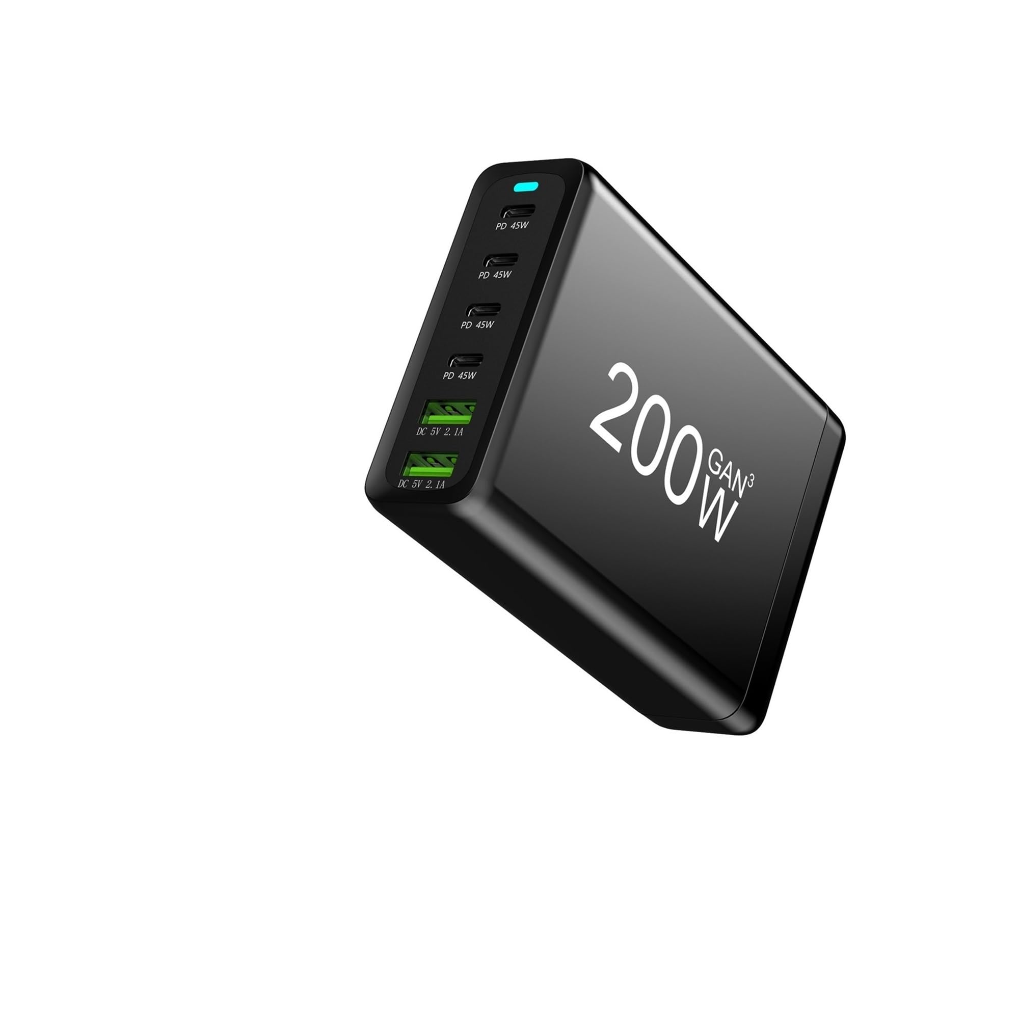 Ładowarka 100 W 120 W 200 W 6 portów USB typu C Ładowarka PD Szybkie ładowanie 3.0 Szybka ładowarka USB typu C Ładowarka USB do telefonu komórkowego,Bezpieczny i Wydajny
