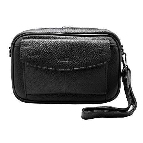 Mens Handbag Genuine Leather Crossbody Shoulder Messenger Bag Organizer Checkbook Wallet Purse2