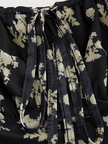 CIDER Floral Dress for Women Summer Mini Dress Sundresses Sleeveless Scoop Neck Sun Dresses A-Line Vacation Outfits4