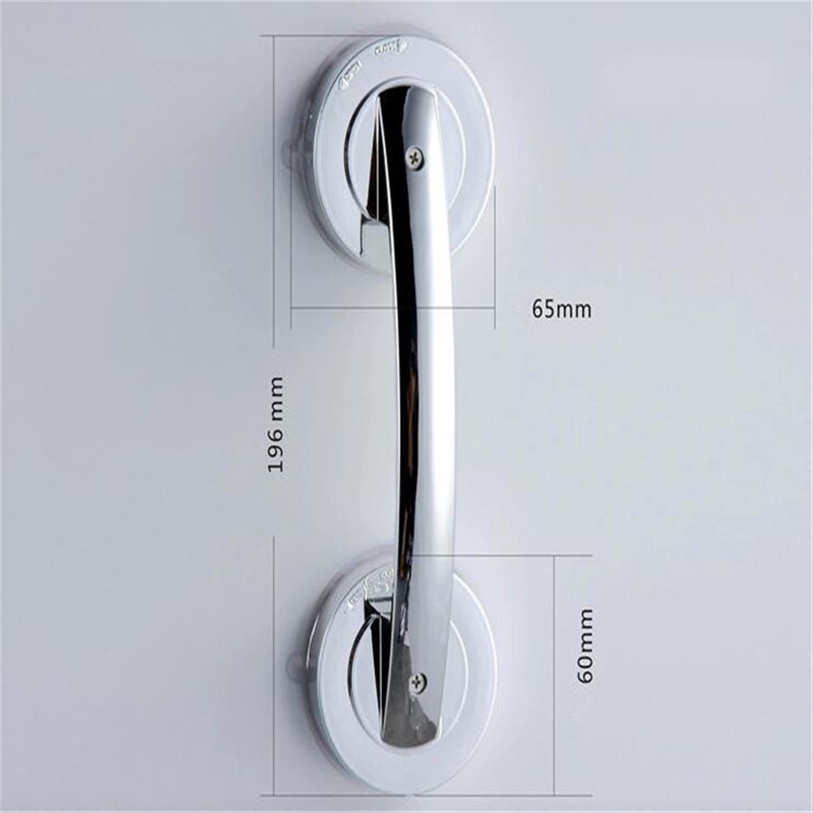 Barra de agarre de ducha con ventosa para ducha, mango de seguridad, fuerte, ventosa, agarradera en el baño, barra para bañera, mango de perforación, pasamanos para inodoro (color: plata)