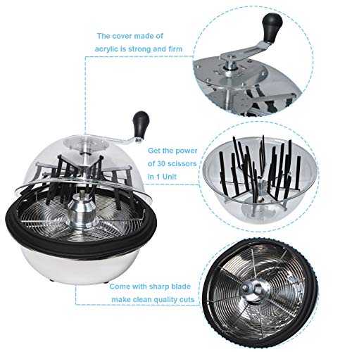 Podoy 16 Inch Leaf Bowl Bud Trimmer Machine for Weed and Plant Garden Hydroponic Trimmer Machine Hand-held Spin Cut Leaf Bud Trimmer with 3pcs Trimmer Blade Replacement and Cleaning Brush - Thumbnail 2