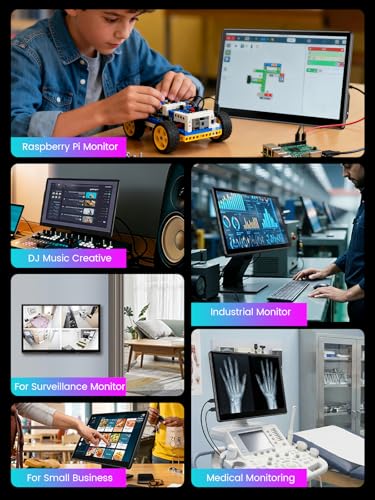 Image of 13.3'' Portable Touch Screen Monitor,HDMI VGA USB-B for PC MacBook (dark) | 10-point touch,Quick response,Dual-Speaker,178viewing angle,400nits,2000:1,VESA,72%NTSC,IPS,Phone PS Xbox