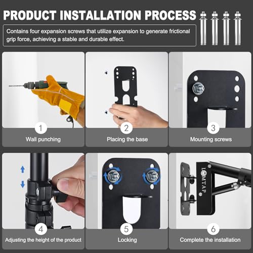 image for LOMTAP Ring Light Wall Mount Adjustable 45.7