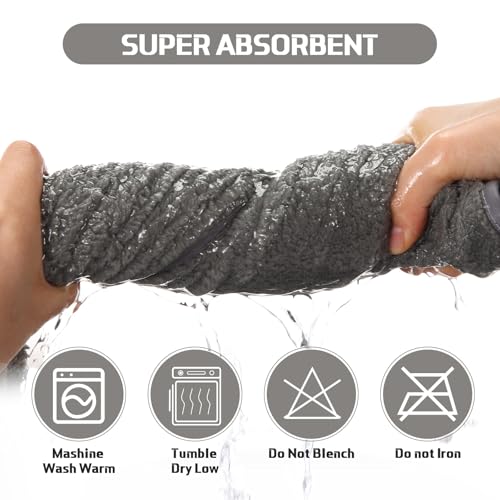 Serviette de bain microfibre XL gris clair 101x203 cm Lot de 2