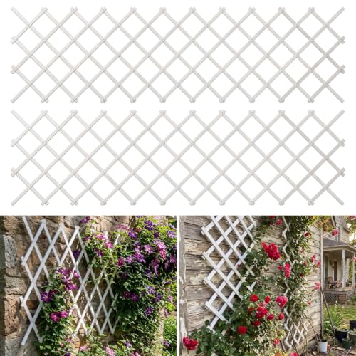 Image of 2Pcs Expandable Garden Trellis, 38 inchx89 inch Trellis for Climbing Plants Outdoor