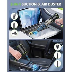 Handheld Car Vacuum Portable Cordless 12000PA, 2 in 1 Handheld Vacuum Cleaner and Air Duster with Multi-Nozzles and LED Light, Mini Hand Held Vacuum Rechargeable for Home, Car, Office, Pet Hair Handheld Car Vacuum Portable Cordless 12000PA 2 in 1 Handheld Vacuum Cleaner and Air Duster with Multi Nozzles and LED Light Mini Hand Held Vacuum Rechargeable for Home Car Office Pet Hair