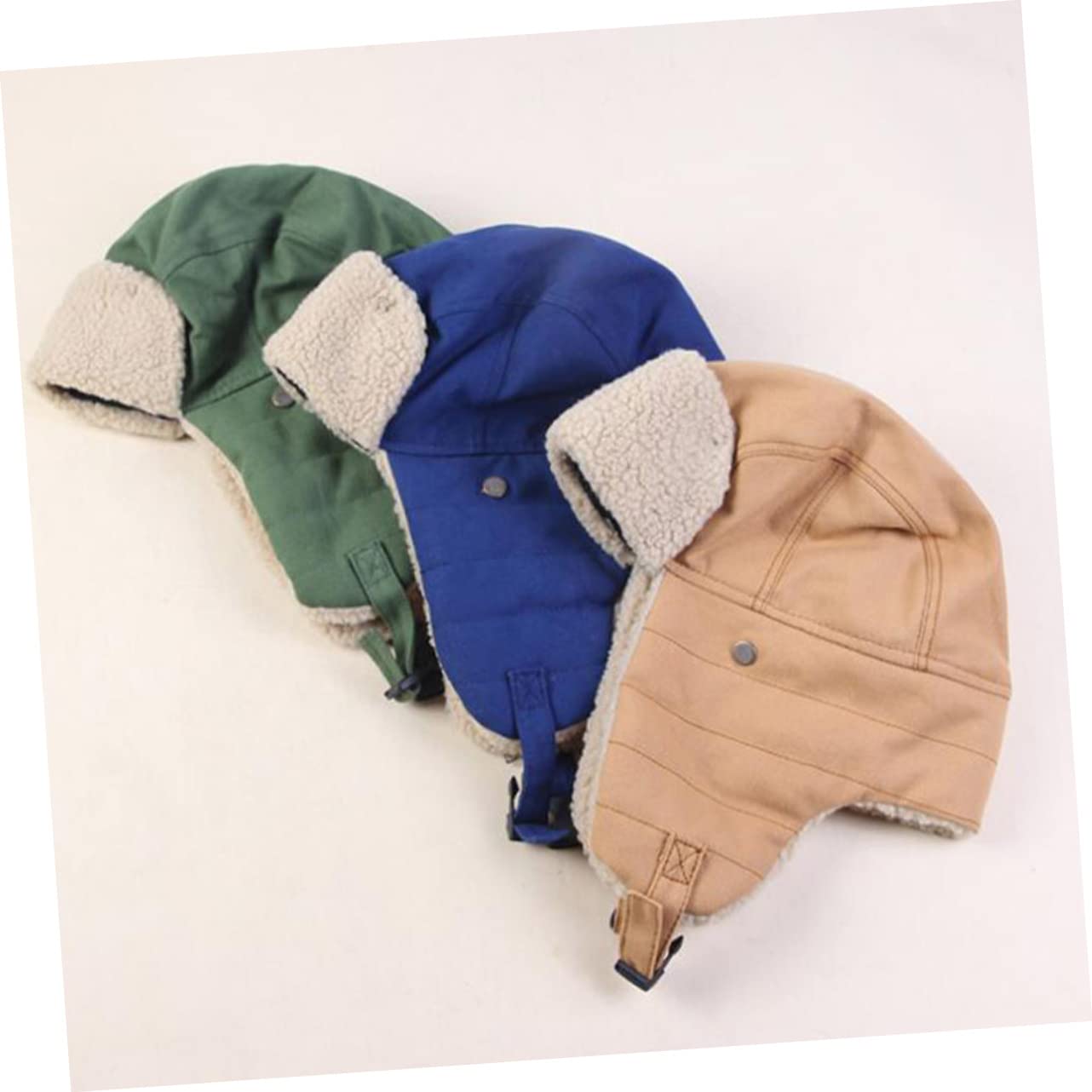 Healeved Outdoor Adjustable Winter Cap for Men Women Warm Ear Flap Hat for Cycling Skiing Hiking Khaki