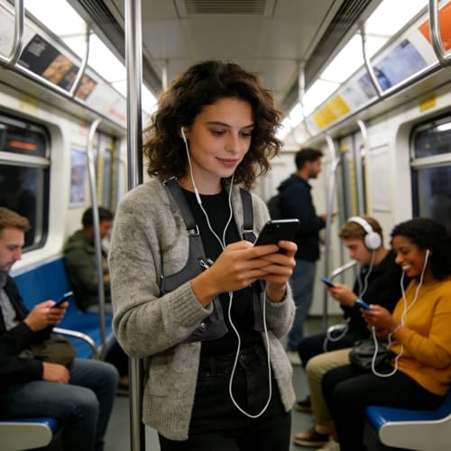 Bolso para axila antirrobo de hombre para llevar el pasaporte y teléfono seguro al viajar 3