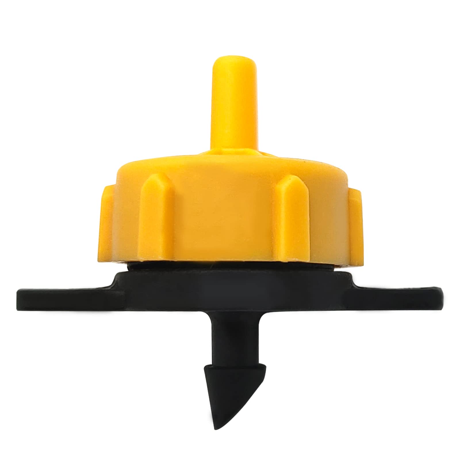 Drip Irrigation Emitters，Pressure Compensating Drippers Maintain Constant Flow，Irrigation tubing Contains 1/2 GPH 、1GPH and 2 GPH，50 Per Bag (1/2 GPH, Yellow)