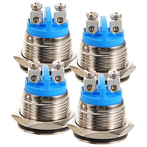 Veemoon 4 Piezas Botón De Timbre Enchufar Alambre De Timbre De Puerta Traspuesta Botón Del Maletero Del Coche Timbre Para Timbre Pulsador De Timbre Decorativo Repicar Cobre Niquelado