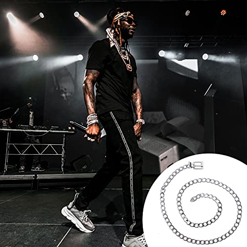 NOLITOY Punk Waist Chain Belt for Men and Women Durable Trousers Accessories for Parties and Cosplay Link Design3