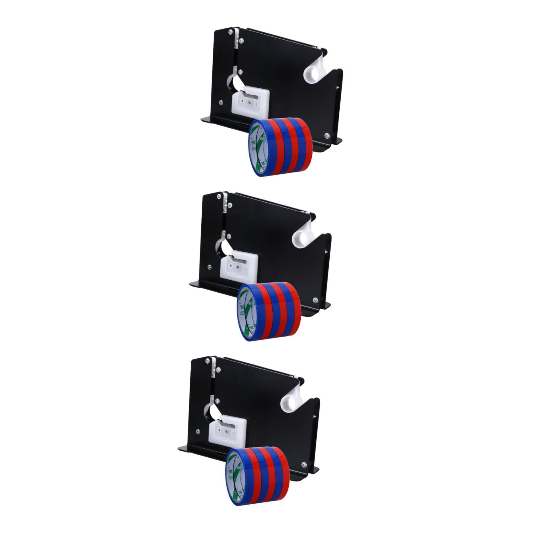 SHINEOFI 3pièces Distributeur De Ruban Adhésif Métal Pour Scellage De Sachets Magasin Et Supermarché Couleurs Aléatoires