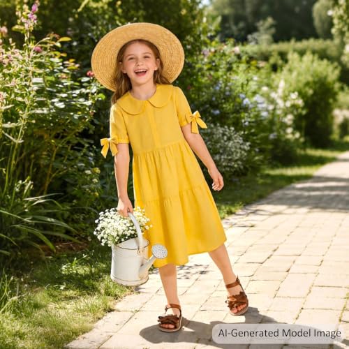 Image of Felix & Flora Toddler Girl Sandals - Little Girl Easter Dress Shoes Lightweight Open Toe Beach Holiday Flats