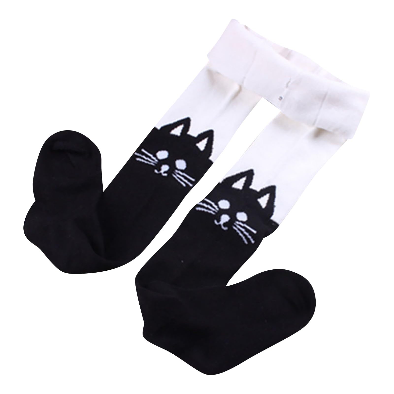 Toddler Girls Cute Patchwork Cotton Tights Footed Cable Knit Stockings Pantyhose Leggings Spring Fall (White, 4-5 Years)