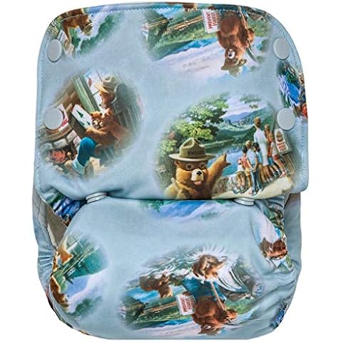 GroVia Reusable All in One Snap Baby Cloth Diaper (AIO) (Bear in Mind) Cover