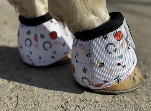 Image of 2520D Horse Bell Boots No-Turn Horse Bell Boots, Equine Ballistic Hoof Overreach Bell Boot, Pair