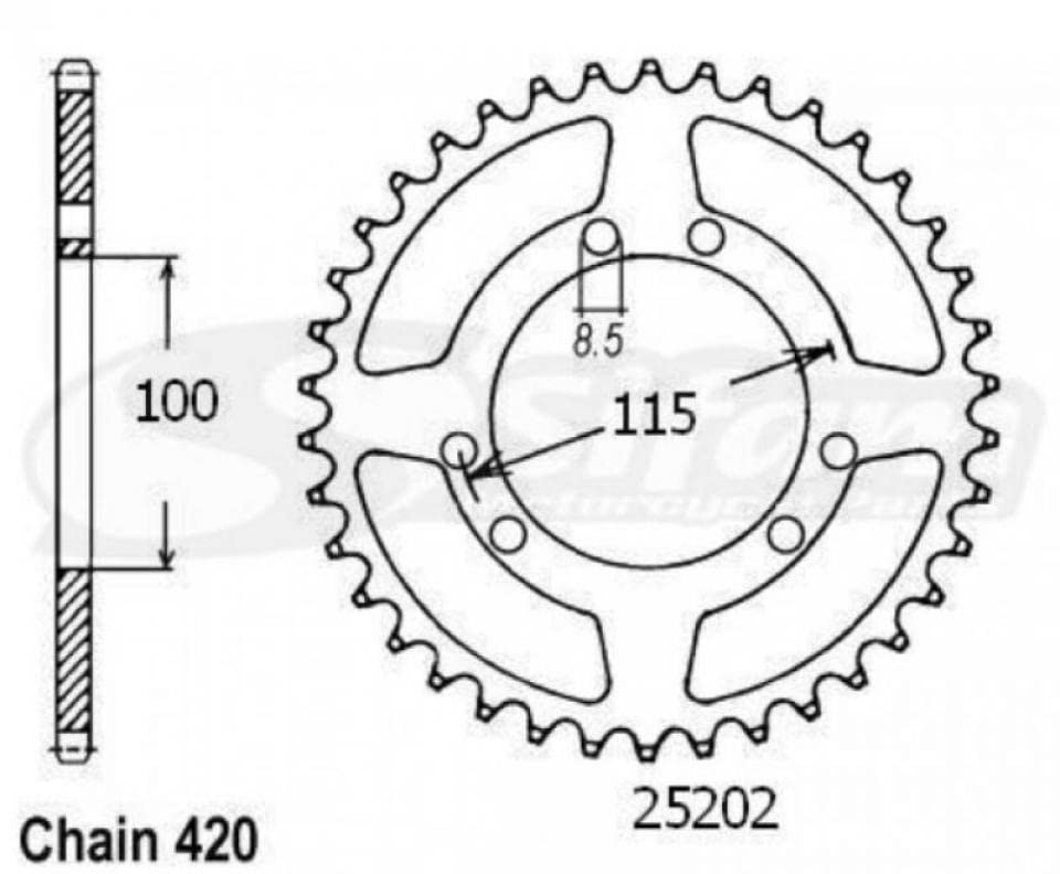 Corona de Transmisión Sifam para Moto Gilera 50Gsm / H@K/Zulu 2001 A 2003 Nuevo
