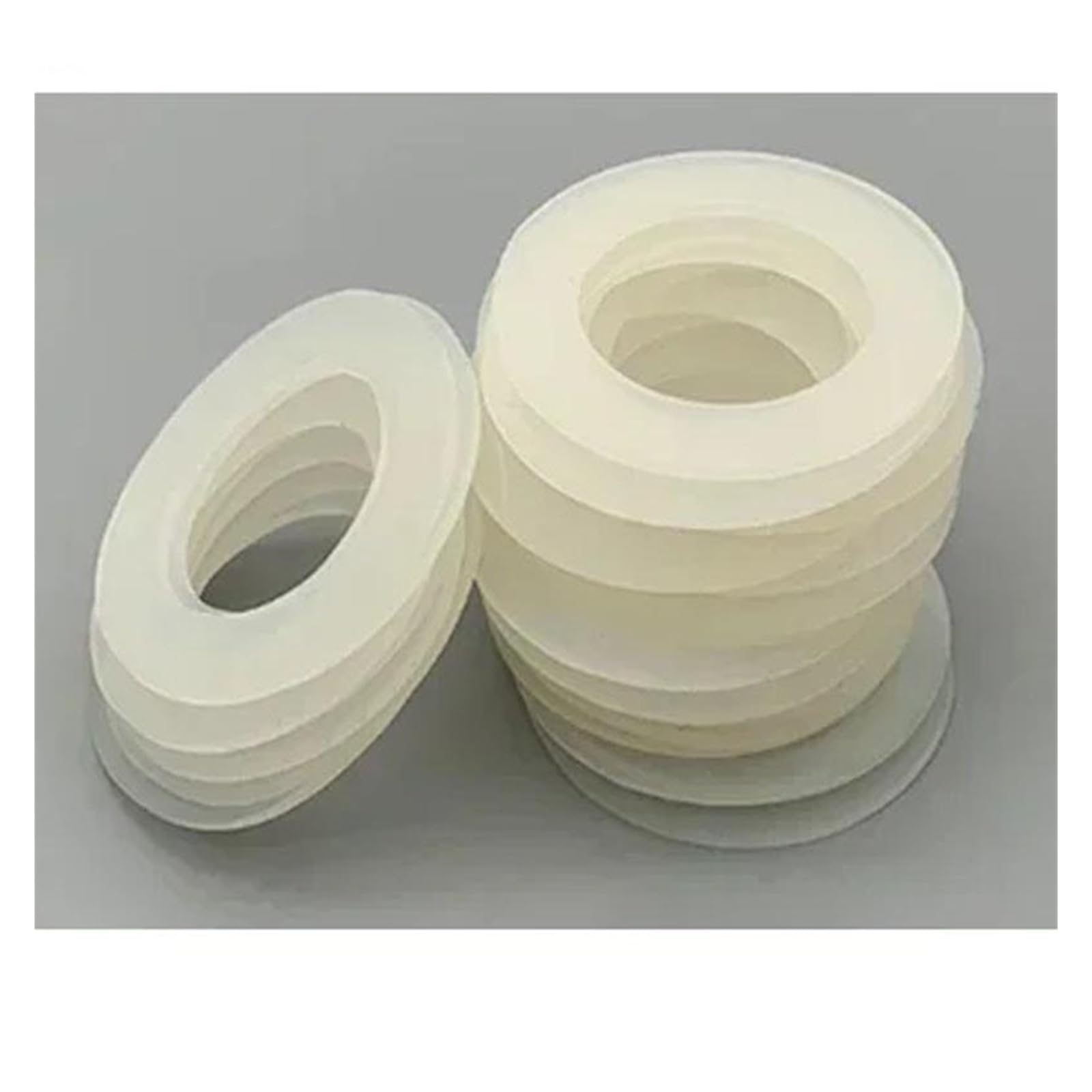 5Pcs DN15-DN400 White Silicone Flat Gasket Sealing Ring Shock-absorbing Buffer Heat-resistant Soft Cushion Elasticity(DN400 426X488X3_5PCS)