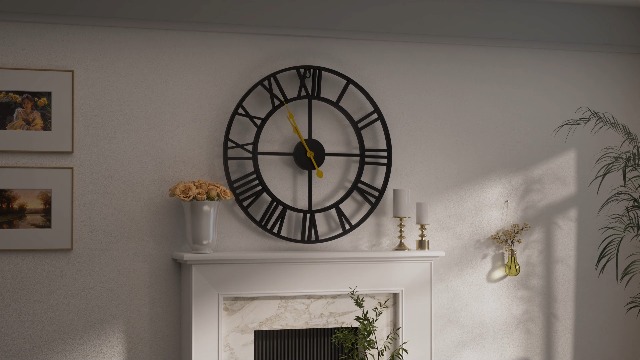Watch Pytha Sight Large Metal Roman Numeral Wall Clock on Amazon Live