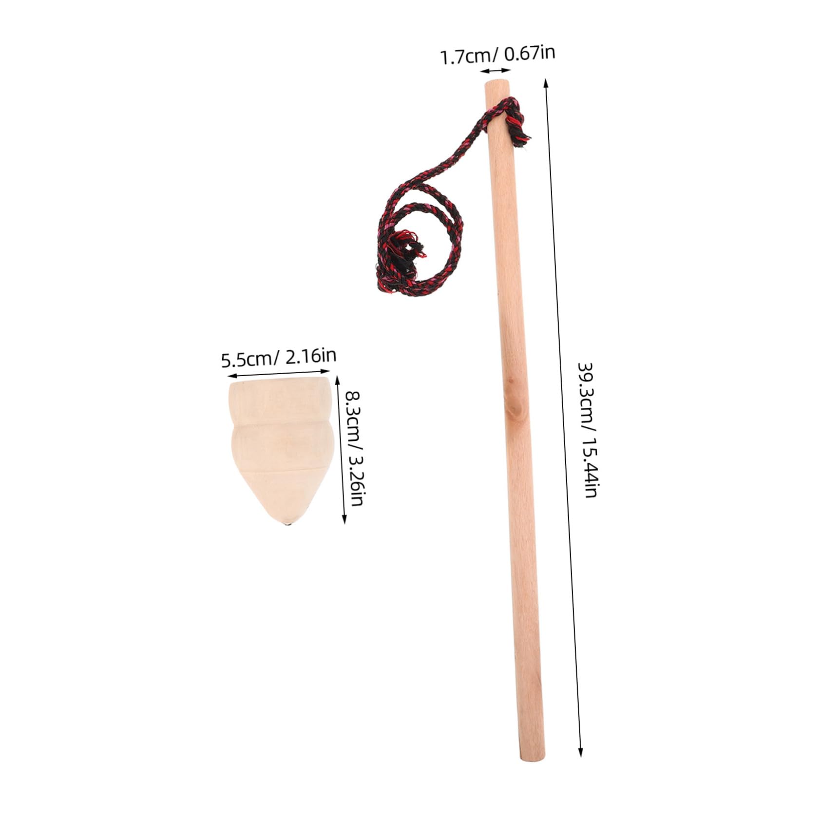 INOOMP 1 Set Wooden Spinning Top with String Long-Lasting Handmade Wood Gyro for Fitness and Outdoor Fun Wood Gyro Toy Chinese Traditional Gyroscope