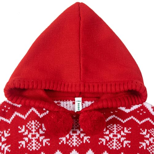 Image of BOBOYOYO Cape for Girls Hooded Cable Knit Poncho Sweaters Kids Shawl