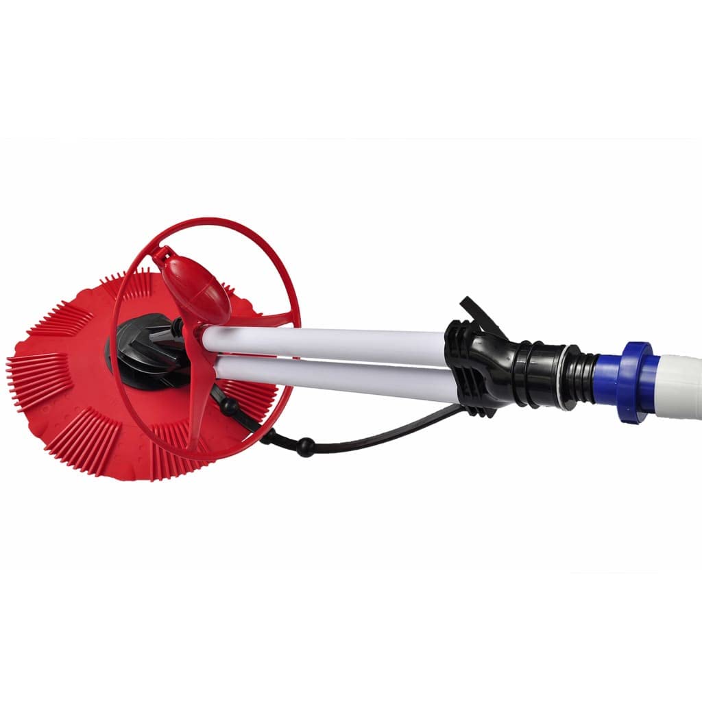 Aspirador de suelo totalmente automático con manguera de aspiración 10 x 0,8 m, conexión skimmer, regulador automático para limpieza de suelos de piscina con 0,5 a 1,5 HP