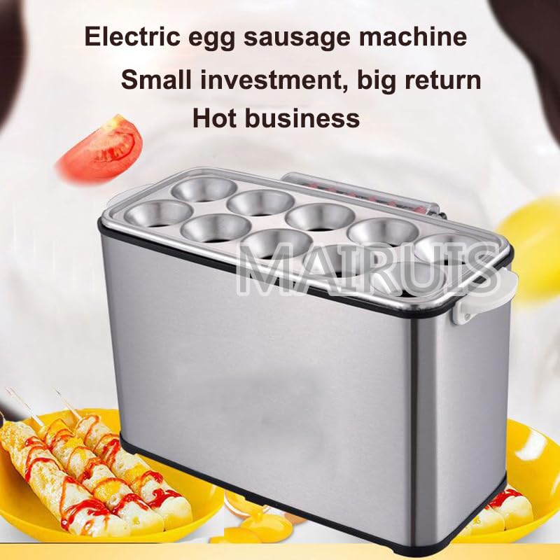 Macchina elettrica per uova e salsicce, macchina automatica per la colazione per omelette e involtini di uova, strumento di cottura rapido per pasti facili
