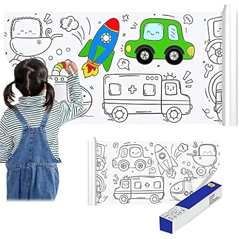 Drawing Paper Roll for Children,Extra Long Colouring Roll,Children's Drawing Roll,Wall Colouring Paper for Toddler,DIY Cut,Draw, Doodle, Art, Write for Kids Girls and Boys Cover